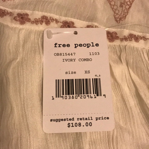 FREE PEOPLE Diamond Embroidered Babydoll Tank - Picture 7 of 8
